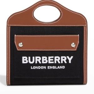 Micro Pocket Canvas Top-Handle Bag